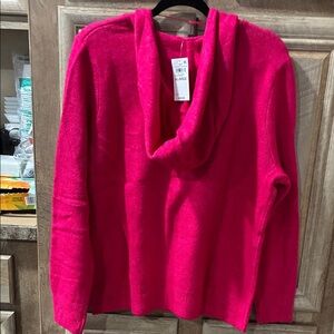 Style & Co. Vibrant Fuchsia Pink Luxurious Soft Sweater With Hoodie
